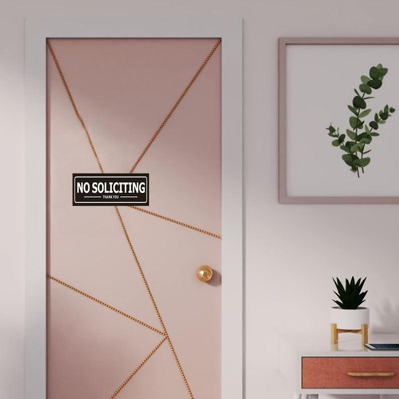 No Soliciting Sign For Door Wall Window - Durable - Keeping The Solicitors Away