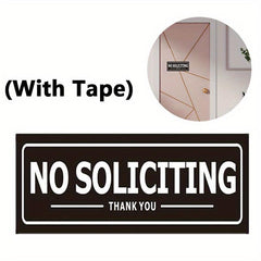 No Soliciting Sign For Door Wall Window - Durable - Keeping The Solicitors Away