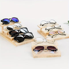 Solid Wood Glasses Display Rack Staircase Store Props Semi Circular Storage