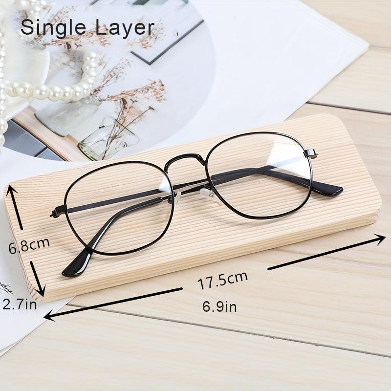 Solid Wood Glasses Display Rack Staircase Store Props Semi Circular Storage