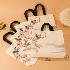 6pcs Printed Non-woven Handbag Women's Shopping Bag