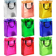 Sparkle Gift Bags 18pcs Mix Colors Goodie Bag Christmas Gift Bags