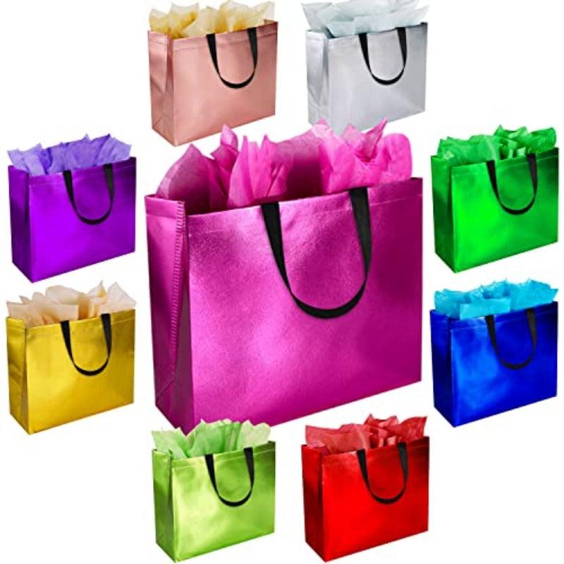 Sparkle Gift Bags 18pcs Mix Colors Goodie Bag Christmas Gift Bags