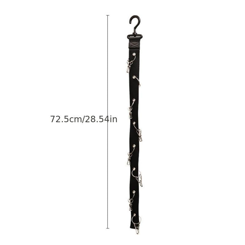 8 Clips Wardrobe Hanging Hat Organizer Bedroom Storage Hook Holder