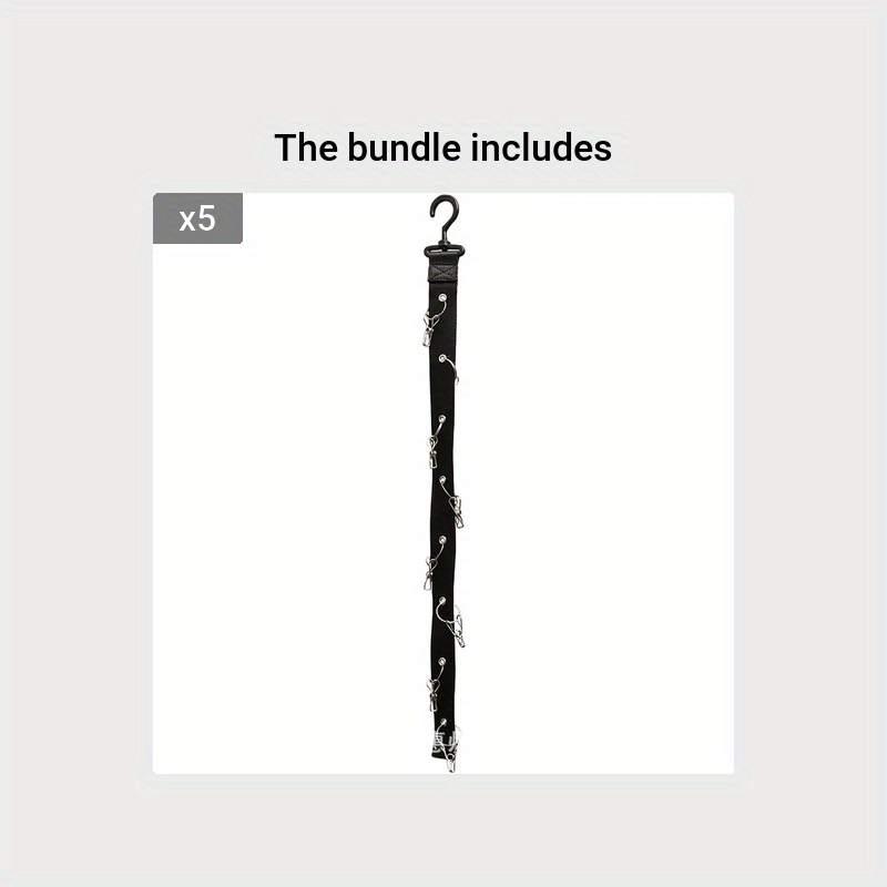8 Clips Wardrobe Hanging Hat Organizer Bedroom Storage Hook Holder