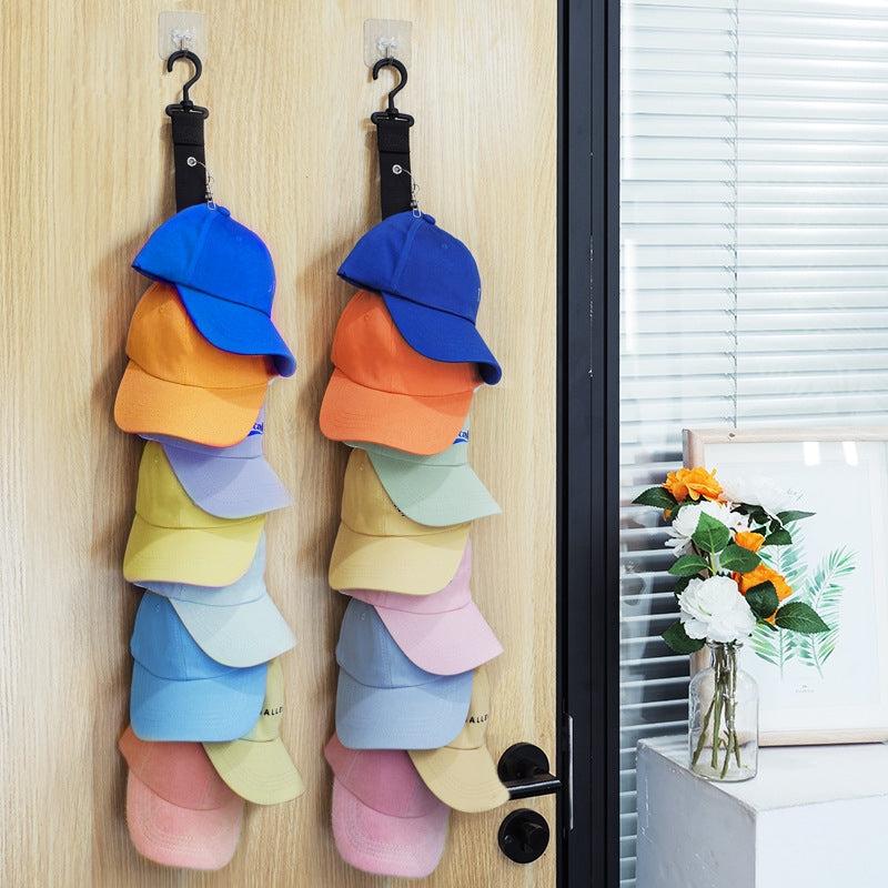 8 Clips Wardrobe Hanging Hat Organizer Bedroom Storage Hook Holder