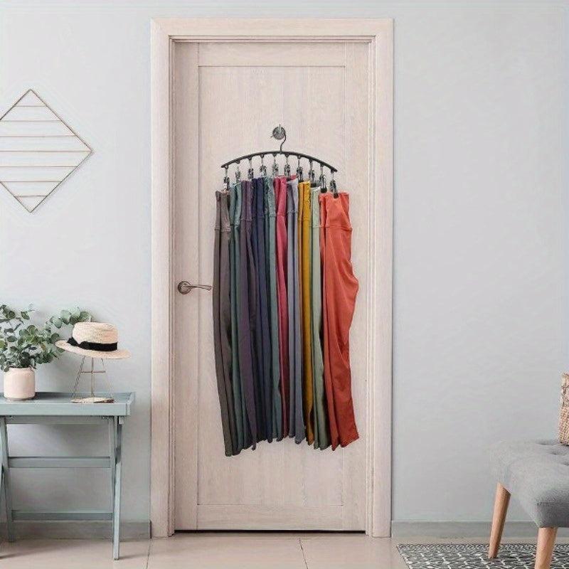 Stainless Steel Pants Hanger Space Saving Storage With 10 Clips