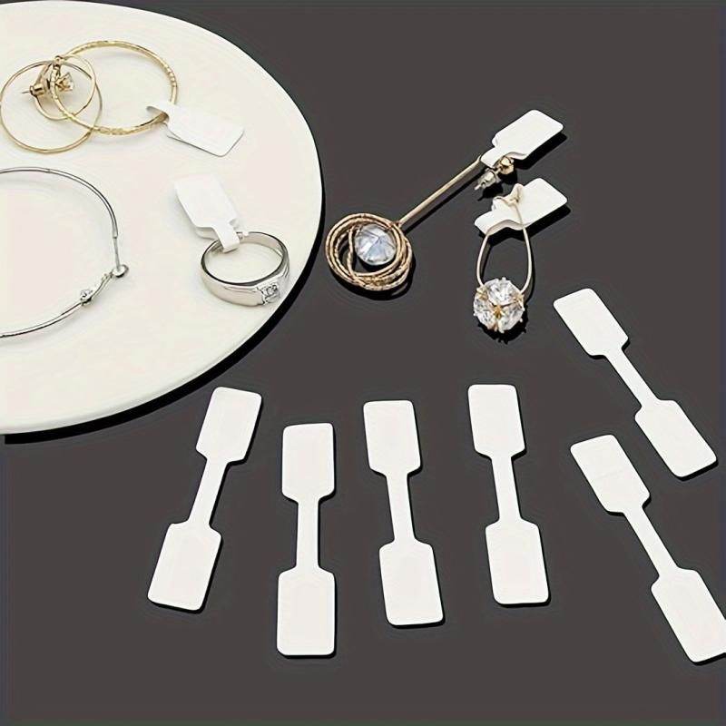 100pcs Jewelry Sticker Self-Adhesive Blank ID Sticker for Rings, Necklaces