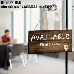 1pc Office Meeting Sign Wooden Plaque Welcome Sign for Door