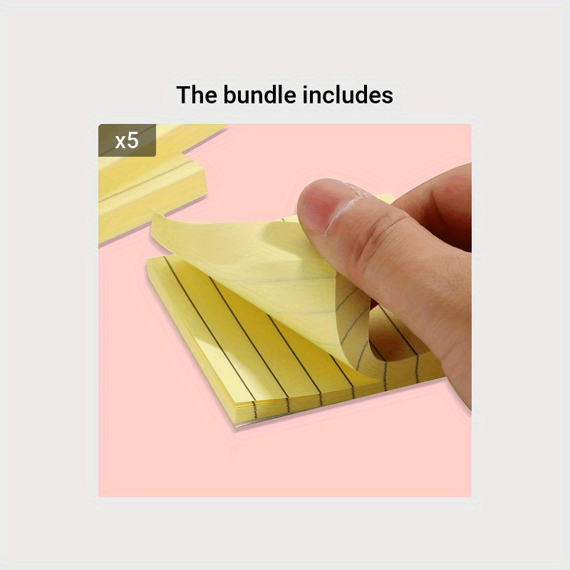 Colorful Horizontal Line Sticky Note Portable Memo Pad Self Stick Note Pads