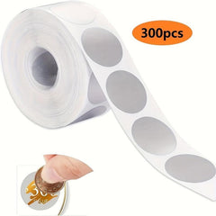 300pcs Lottery Tickets - 1 Round Label Scraped Off, 25mm Self Adhesive