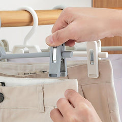 5pcs Multifunctional Pants Rack Telescopic Plastic Hanging Stacking Rack