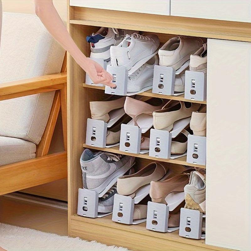 Adjustable Double Layer Shoe Rack Storage Organizer