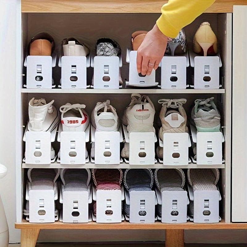 Adjustable Double Layer Shoe Rack Storage Organizer