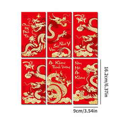 30pcs Dragon Year Red Paper Gift Bag Large Size for Retail