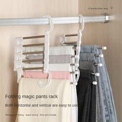 1pc Folding Pants Rack Stainless Steel Pants Storage Rack