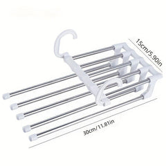 1pc Folding Pants Rack Stainless Steel Pants Storage Rack