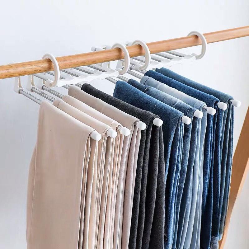 1pc Folding Pants Rack Stainless Steel Pants Storage Rack