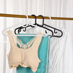 10pcs Dry Clothes Hanging Rack Plastic Hanger Dress Organizer
