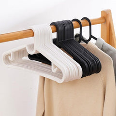 10pcs Dry Clothes Hanging Rack Plastic Hanger Dress Organizer