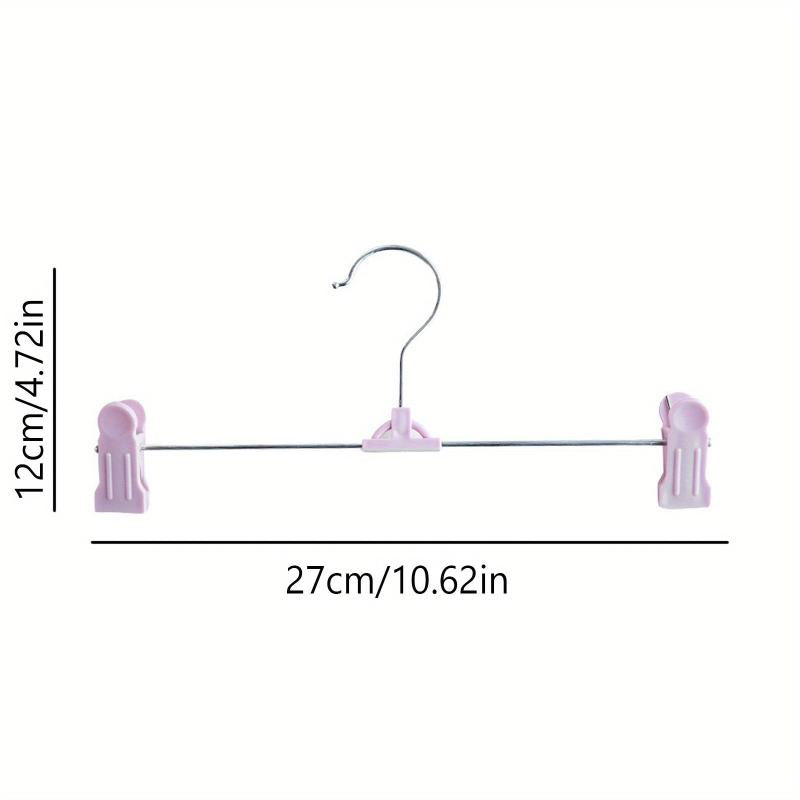 Space Saving Skirt & Pants Hangers With Clips Plastic Hangers