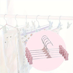 Space Saving Skirt & Pants Hangers With Clips Plastic Hangers