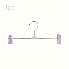 Space Saving Skirt & Pants Hangers With Clips Plastic Hangers