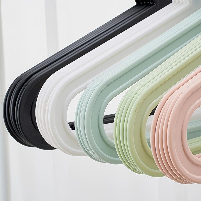5pcs Traceless Drying Clothes Hanger Plastic Clothing Store Hanger