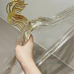 10pcs Transparent Powder Balcony Drying Rack Non-Slip Hanger