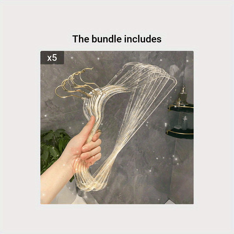 10pcs Transparent Powder Balcony Drying Rack Non-Slip Hanger