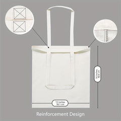 5 Pack Cotton Tote Bag Lightweight Reusable Grocery Shopping Bags