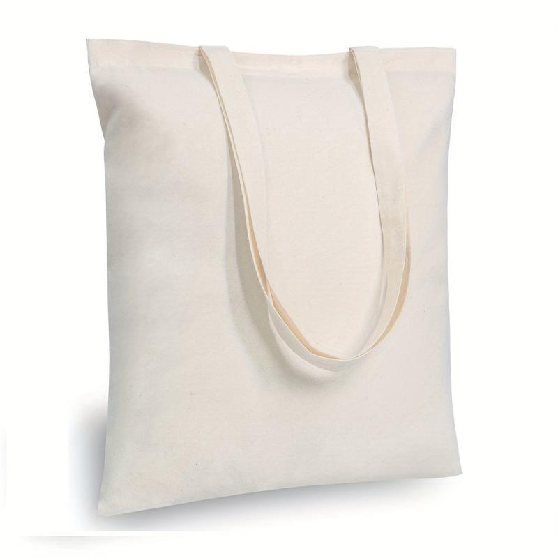 5 Pack Cotton Tote Bag Lightweight Reusable Grocery Shopping Bags