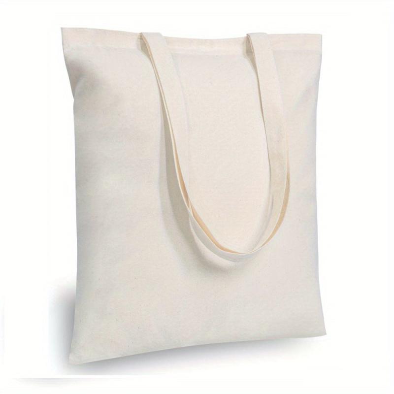 5 Pack Cotton Tote Bag Lightweight Reusable Grocery Shopping Bags