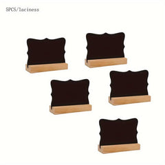 5pcs Mini Blackboard Wooden Chalk Board Party Decoration Table Display Board