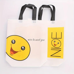 Happy Face Non-woven Bag Reusable Gift Packaging Handbag Christmas Gift Bag