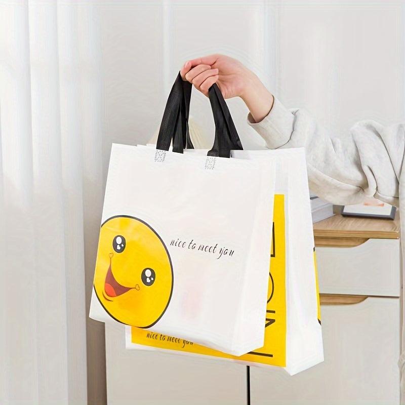 Happy Face Non-woven Bag Reusable Gift Packaging Handbag Christmas Gift Bag