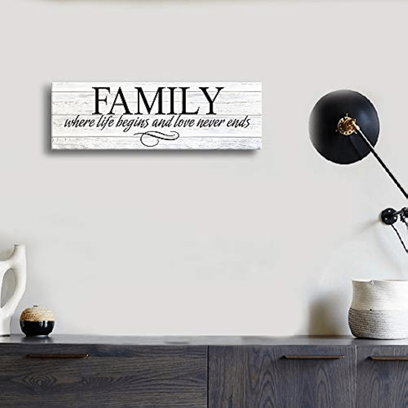 Inspirational Quotes Canvas Wall Art Family Prints Signs Retro Artwork