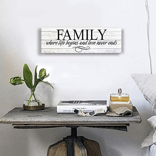 Inspirational Quotes Canvas Wall Art Family Prints Signs Retro Artwork