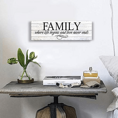 Inspirational Quotes Canvas Wall Art Family Prints Signs Retro Artwork
