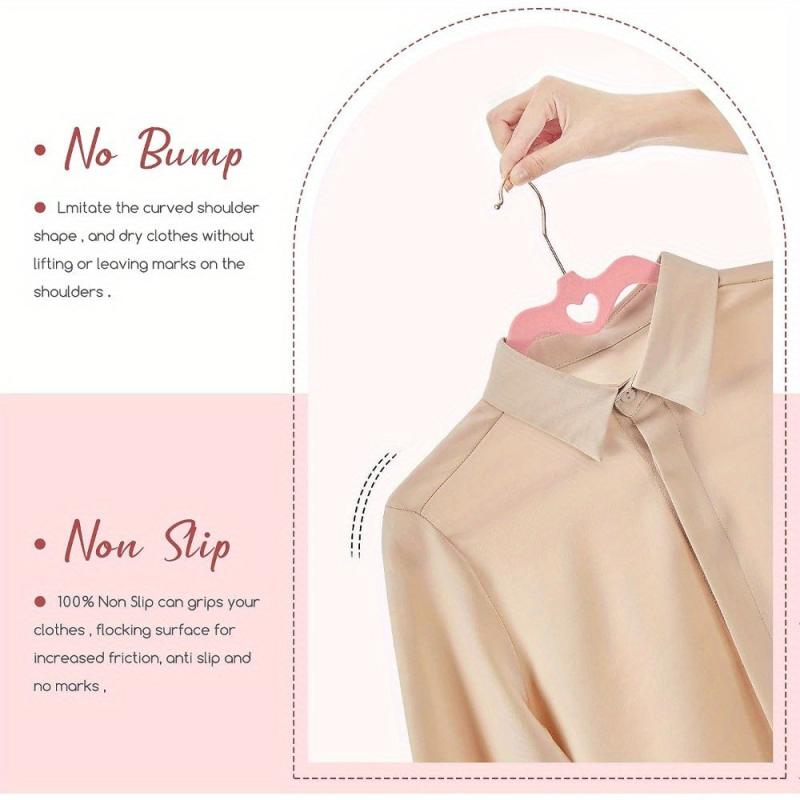 Velvet Hangers Non Slip Flocked Felt Hangers Sturdy Velvet Clothes Han