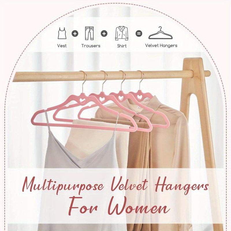 Velvet Hangers Non Slip Flocked Felt Hangers Sturdy Velvet Clothes Han