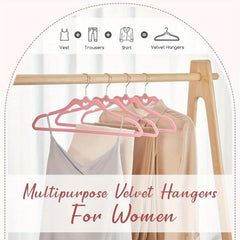 Velvet Hangers Non Slip Flocked Felt Hangers Sturdy Velvet Clothes Han