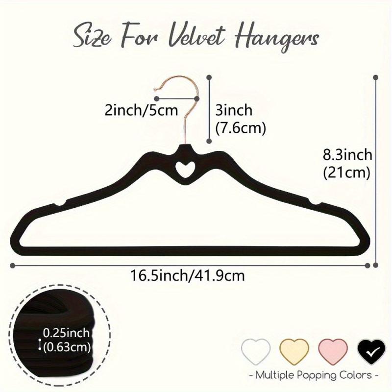 Velvet Hangers Non Slip Flocked Felt Hangers Sturdy Velvet Clothes Han