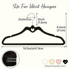 Velvet Hangers Non Slip Flocked Felt Hangers Sturdy Velvet Clothes Han