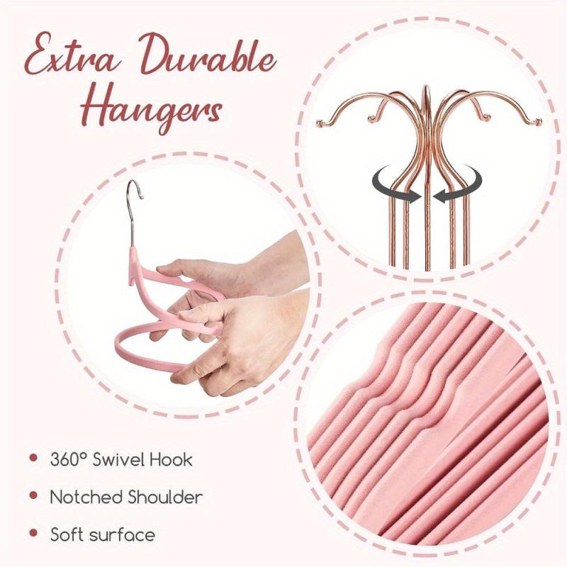 Velvet Hangers Non Slip Flocked Felt Hangers Sturdy Velvet Clothes Han