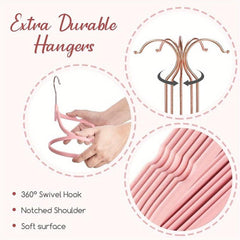Velvet Hangers Non Slip Flocked Felt Hangers Sturdy Velvet Clothes Han