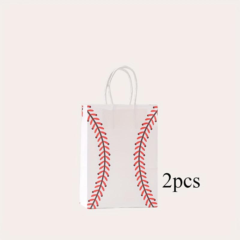 Baseball Rugby Gift Paper Bags - Pack of 2