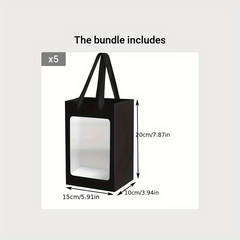 Hand-held Gift Bag with Window for Flowers Bouquet Packaging