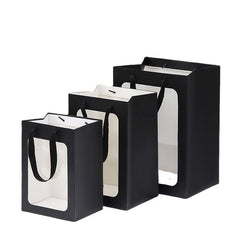 Hand-held Gift Bag with Window for Flowers Bouquet Packaging