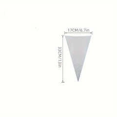 100pcs Transparent Candy Bags Wedding Party Sweet Cellophane Cone Storage Bag